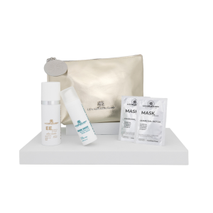 SHARK SAUCE+EE CREAM KIT/ 2в1: ЗВОЛОЖУЮЧИЙ ДЕННИЙ ДОГЛЯД З FACETUNE ЕФЕКТОМ SPF50 З КОСМЕТИЧКОЮ В ПОДАРУНОК